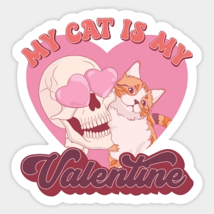 My Cat is My Valentine Sticker